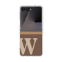 クリアケース［ オリジナル - initial two tone - W brown ］