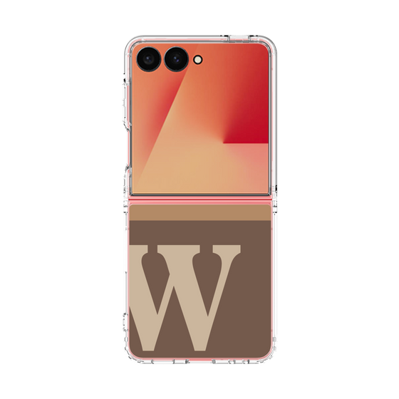 クリアケース［ オリジナル - initial two tone - W brown ］