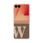 クリアケース［ オリジナル - initial two tone - W brown ］