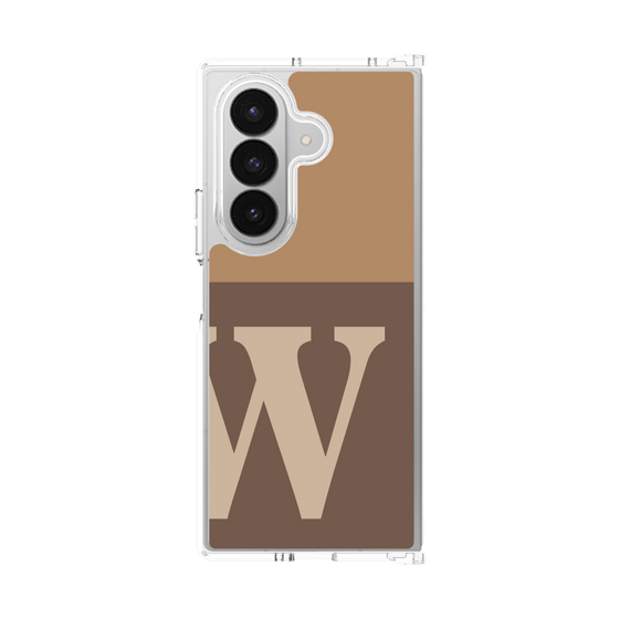 クリアケース［ オリジナル - initial two tone - W brown ］