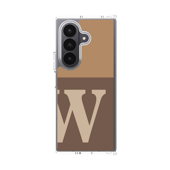 クリアケース［ オリジナル - initial two tone - W brown ］