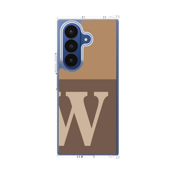 クリアケース［ オリジナル - initial two tone - W brown ］