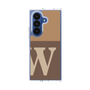 クリアケース［ オリジナル - initial two tone - W brown ］