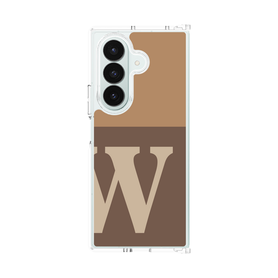クリアケース［ オリジナル - initial two tone - W brown ］