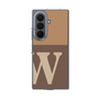 クリアケース［ オリジナル - initial two tone - W brown ］