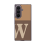 クリアケース［ オリジナル - initial two tone - W brown ］