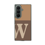 クリアケース［ オリジナル - initial two tone - W brown ］