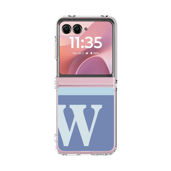 クリアケース［ オリジナル - initial two tone - W blue ］