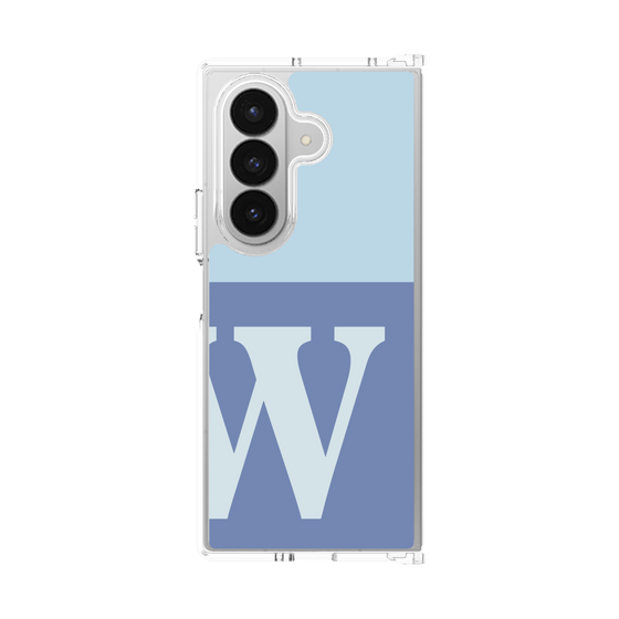 クリアケース［ オリジナル - initial two tone - W blue ］
