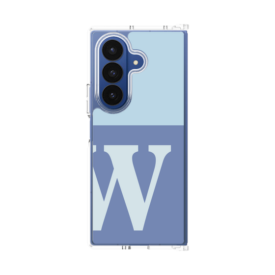 クリアケース［ オリジナル - initial two tone - W blue ］
