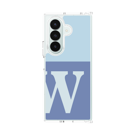 クリアケース［ オリジナル - initial two tone - W blue ］