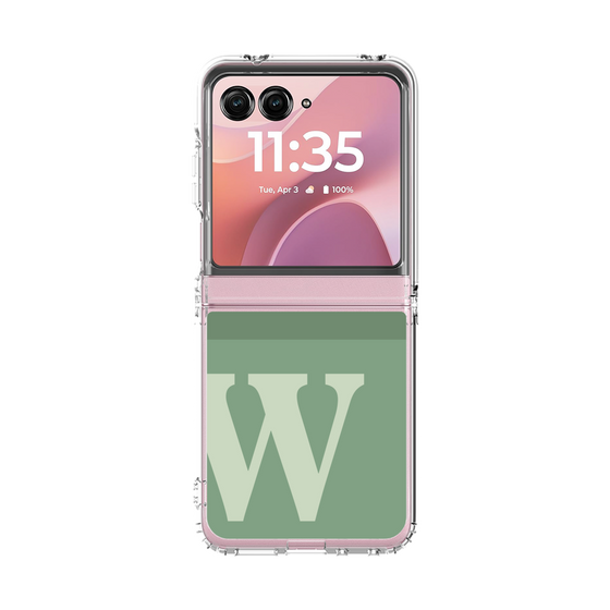 クリアケース［ オリジナル - initial two tone - W green ］