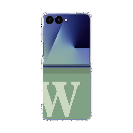 クリアケース［ オリジナル - initial two tone - W green ］