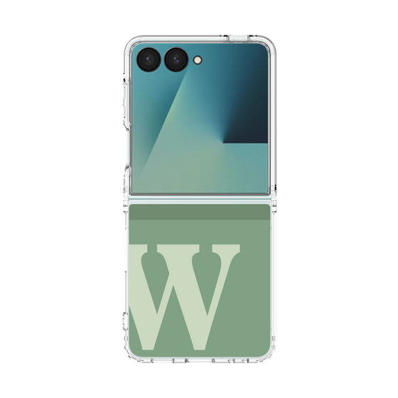 クリアケース［ オリジナル - initial two tone - W green ］