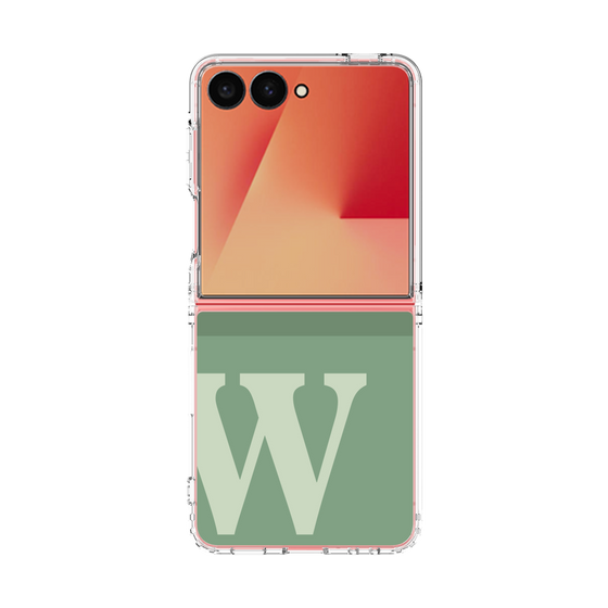 クリアケース［ オリジナル - initial two tone - W green ］