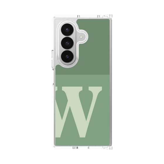 クリアケース［ オリジナル - initial two tone - W green ］