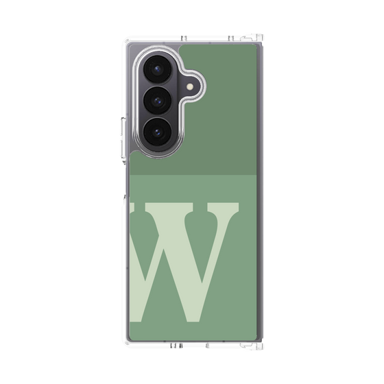 クリアケース［ オリジナル - initial two tone - W green ］