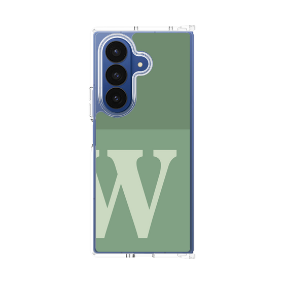 クリアケース［ オリジナル - initial two tone - W green ］