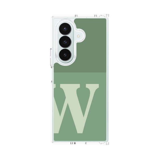 クリアケース［ オリジナル - initial two tone - W green ］