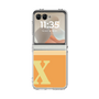 クリアケース［ オリジナル - initial two tone - X orange ］