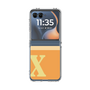 クリアケース［ オリジナル - initial two tone - X orange ］