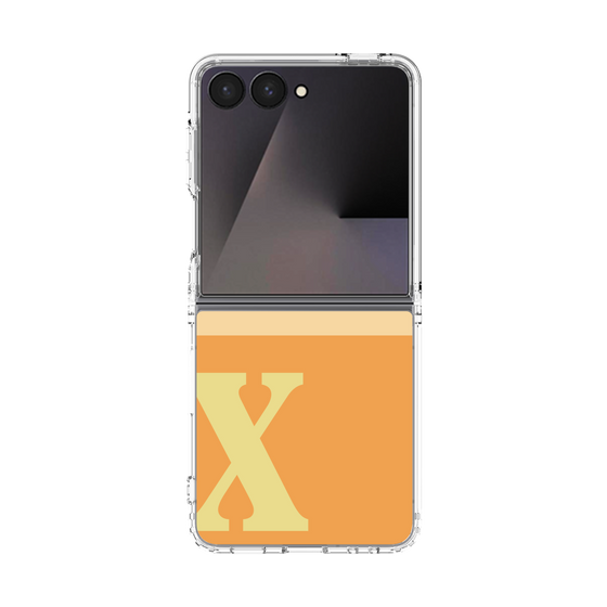 クリアケース［ オリジナル - initial two tone - X orange ］