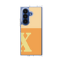 クリアケース［ オリジナル - initial two tone - X orange ］