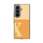 クリアケース［ オリジナル - initial two tone - X orange ］