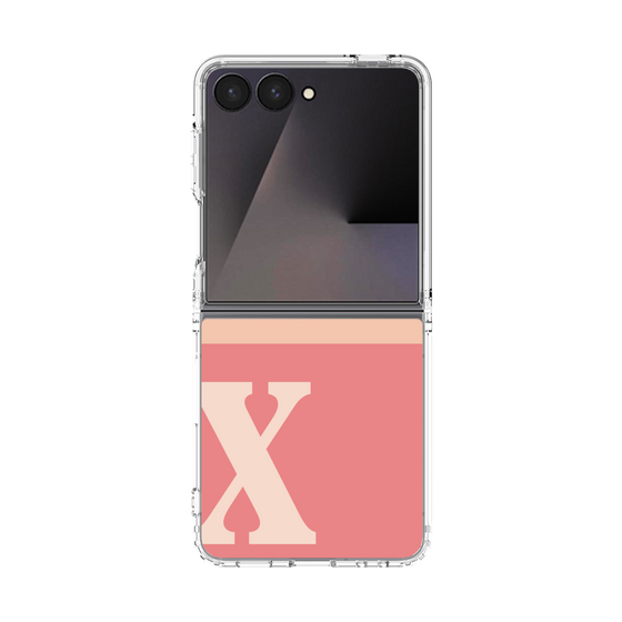 クリアケース［ オリジナル - initial two tone - X pink ］