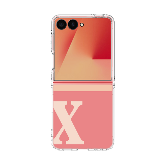 クリアケース［ オリジナル - initial two tone - X pink ］
