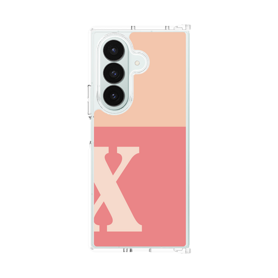 クリアケース［ オリジナル - initial two tone - X pink ］