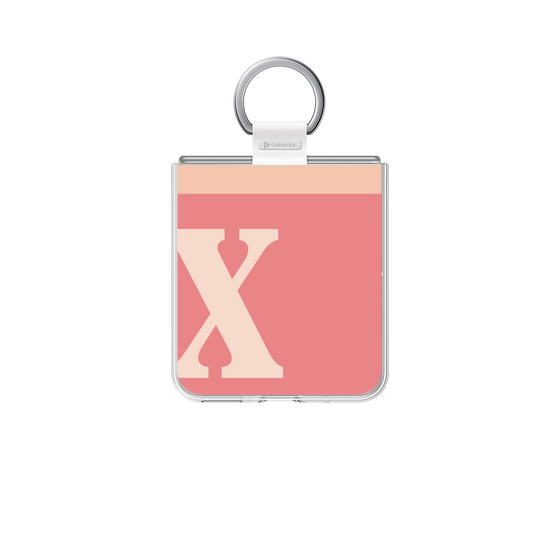 クリアケース［ オリジナル - initial two tone - X pink ］