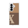 クリアケース［ オリジナル - initial two tone - X brown ］