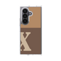 クリアケース［ オリジナル - initial two tone - X brown ］