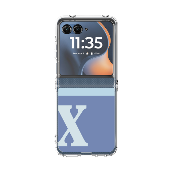 クリアケース［ オリジナル - initial two tone - X blue ］