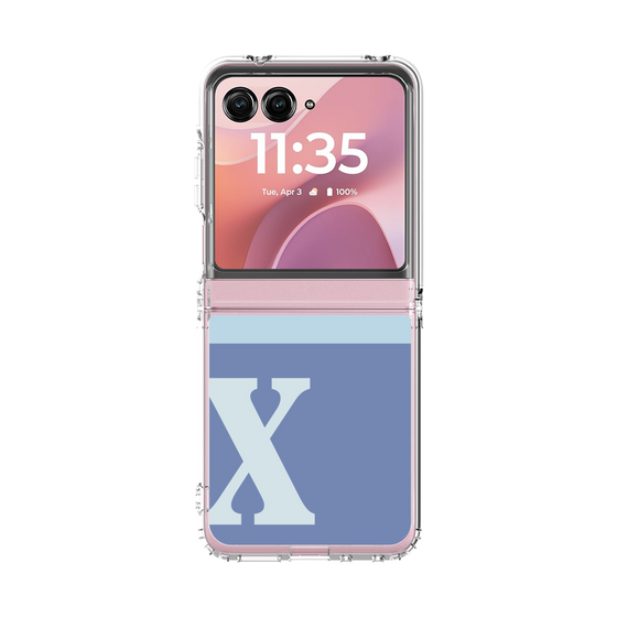 クリアケース［ オリジナル - initial two tone - X blue ］
