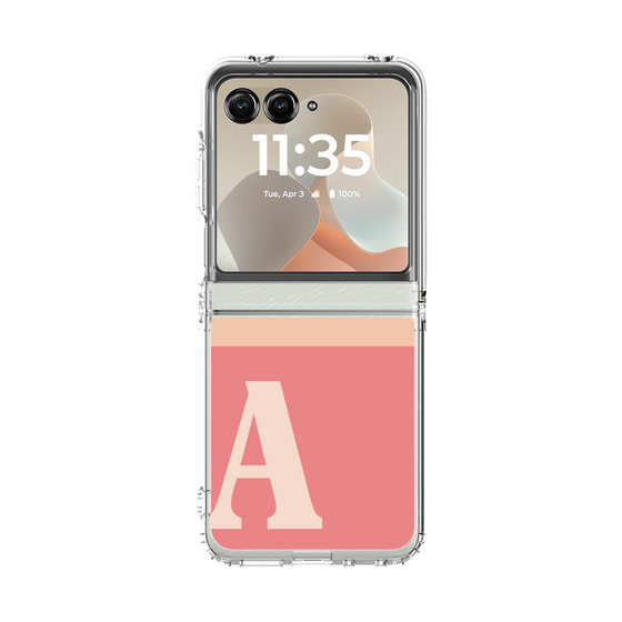 クリアケース［ オリジナル - initial two tone - A pink ］