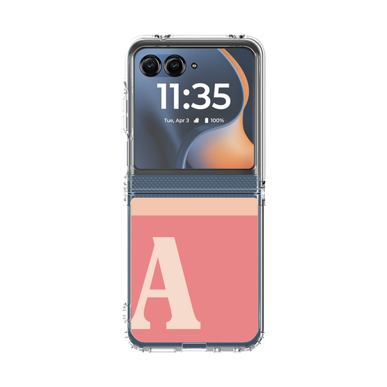 クリアケース［ オリジナル - initial two tone - A pink ］