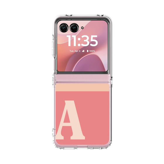 クリアケース［ オリジナル - initial two tone - A pink ］