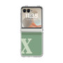 クリアケース［ オリジナル - initial two tone - X green ］