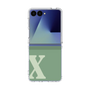 クリアケース［ オリジナル - initial two tone - X green ］