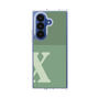 クリアケース［ オリジナル - initial two tone - X green ］