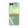 クリアケース［ オリジナル - initial two tone - X green ］
