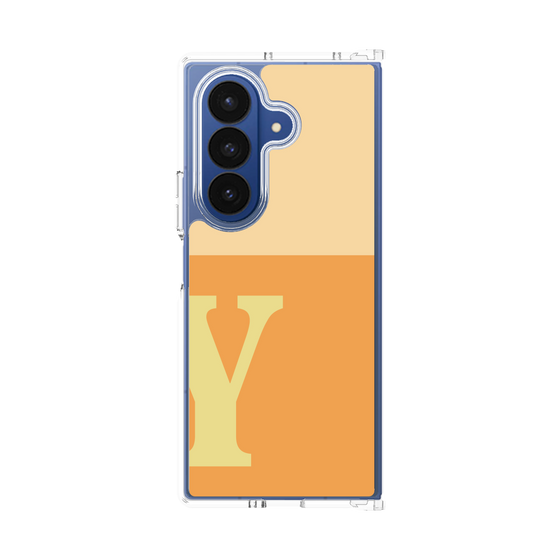 クリアケース［ オリジナル - initial two tone - Y orange ］