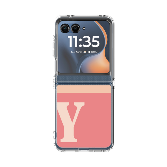 クリアケース［ オリジナル - initial two tone - Y pink ］