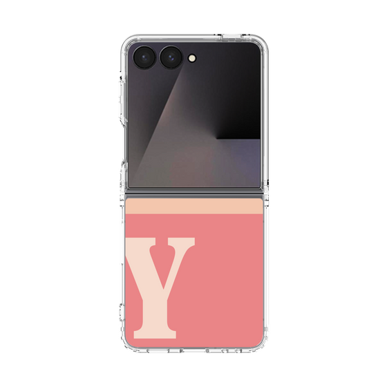クリアケース［ オリジナル - initial two tone - Y pink ］