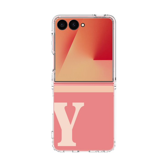 クリアケース［ オリジナル - initial two tone - Y pink ］