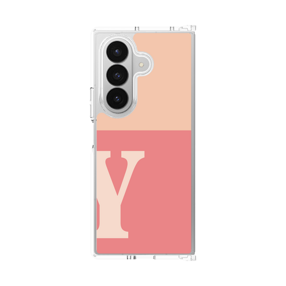 クリアケース［ オリジナル - initial two tone - Y pink ］
