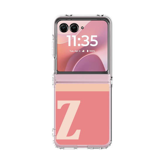 クリアケース［ オリジナル - initial two tone - Z pink ］