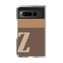 クリアケース［ オリジナル - initial two tone - Z brown ］